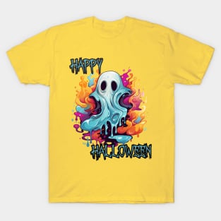 Spooky Ghost Happy Halloween T-Shirt